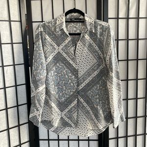 Zara Paisley Print Dress Shirt